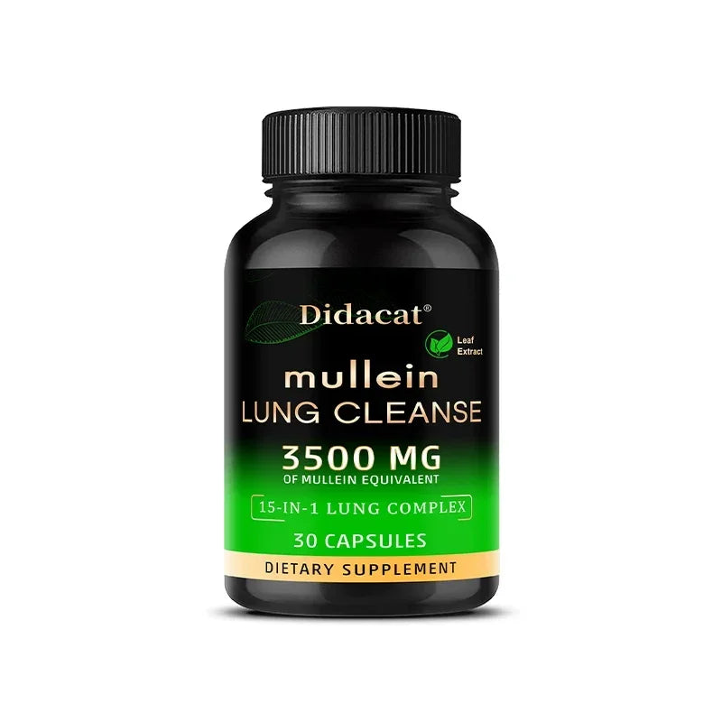 Mullein Leaf Lung & Respiratory Support — 30 Capsules / 1 Bottle