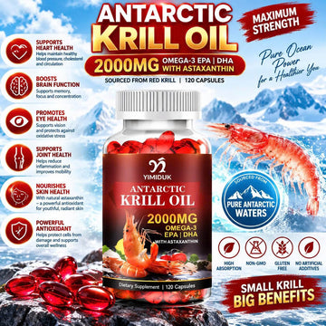 Antarctic Krill Oil 2000mg Capsules — 60 Capsules / 1 Bottle
